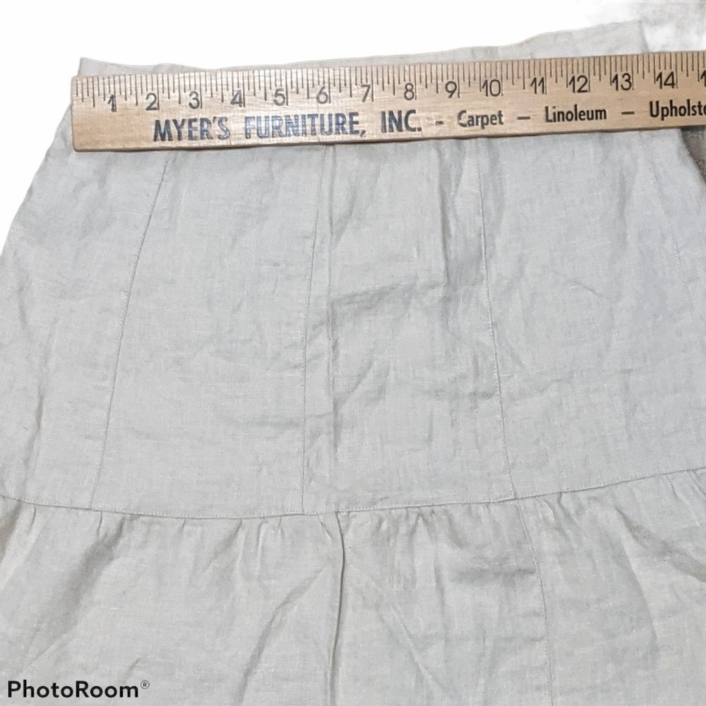 Moda international linen skirt size 4 flirty flowy romantic minimalist lagonlook - Picture 3 of 7